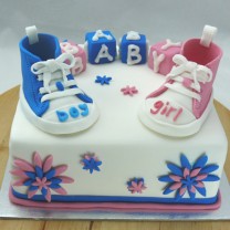 Baby Shower Cake - Sneakers Cake (D, V)